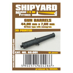 Gun Barrels 44,00 mm x 7,60 mm – British type with monogram