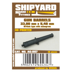 Gun Barrels 33,00 mm x 5,40 mm – British type with monogram