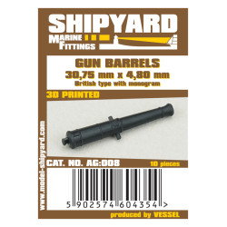 Gun Barrels 30,75 mm x 4,80 mm – British type with monogram